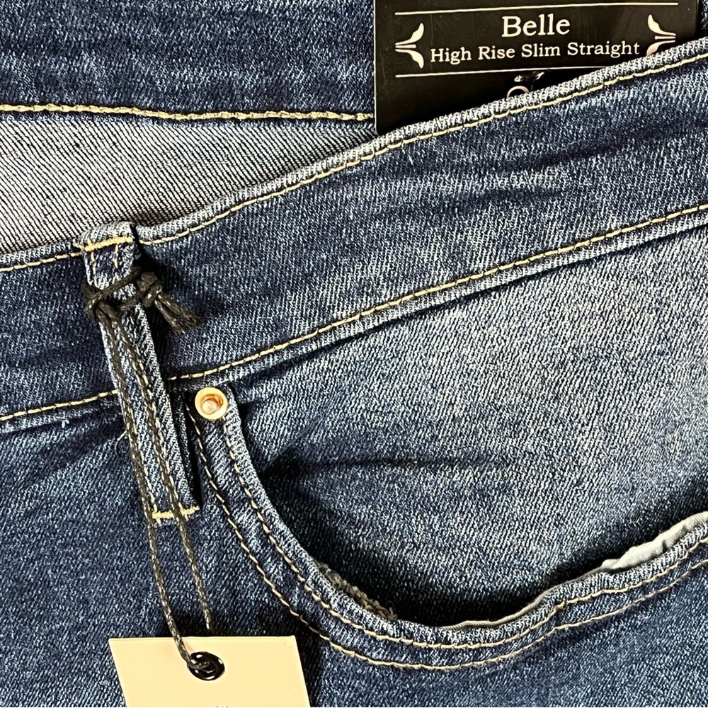 Nanette Lepore Belle High Rise Slim Straight Jeans Size 24 - Picture 8 of 11